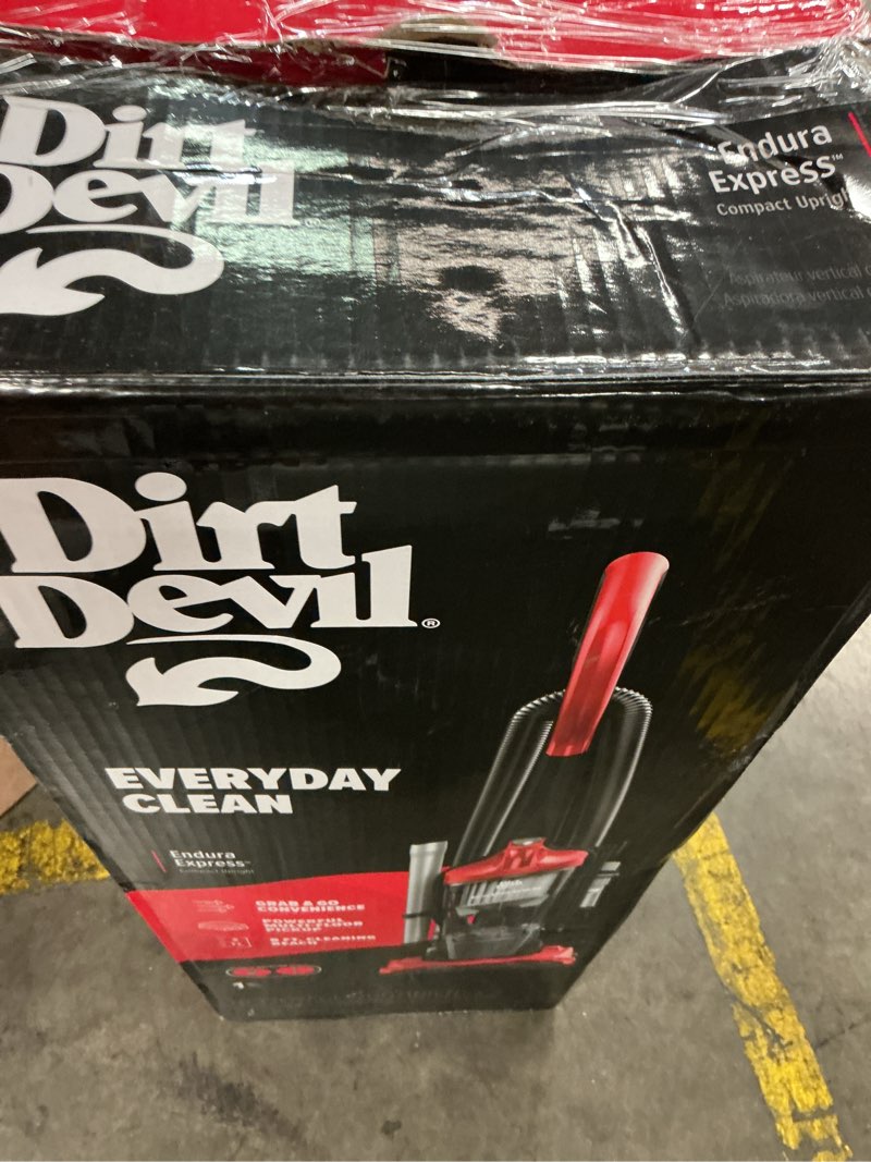 Condition photo showing As Is for dirt devil upright vacuum cleaners - hepa filtration