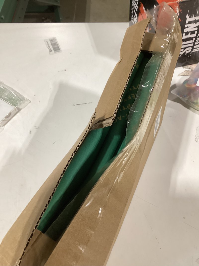 Condition photo showing As Is for Premium Mahjong Mat with Rules - 3.8mm Thickened Noise Reduction Mahjong Mat for Table, 31.5x31.5 Inch Non-Slip Table Mat for Poker Card Board & Tile Games, Dominoes, Green Emerald Green