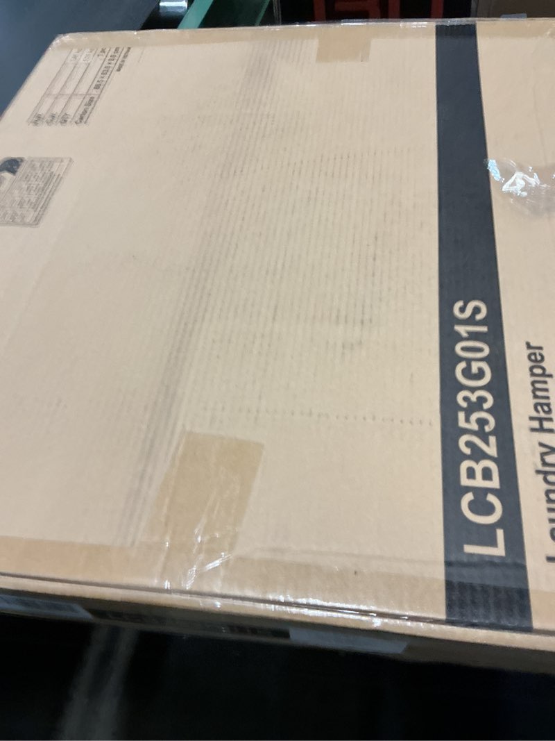 Condition photo showing New/Like New for songmics 130l clothes hamper with lid, 2 removable liner bags, 6 mesh bags, wicker, double laundry basket for bathroom, 13 x 26 x 23.6 inches, gray ulcb253g01 gray 130 l
