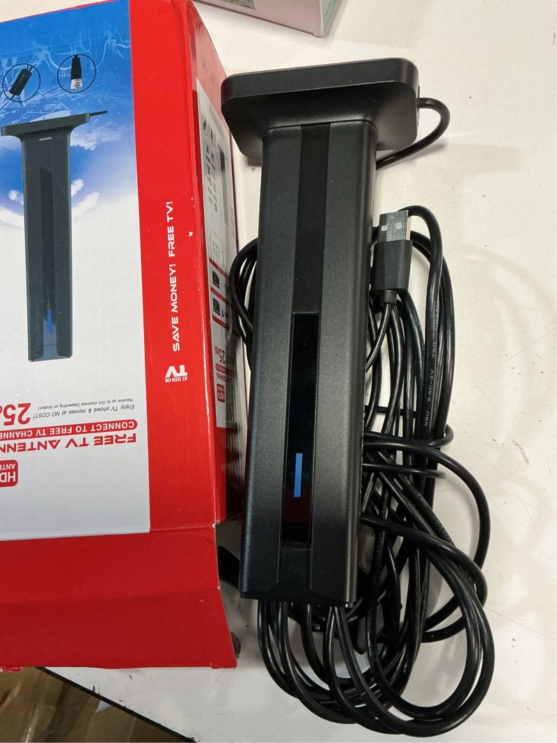 Condition photo showing Good Condition for Digital TV Antenna for Smart TV Indoor,2025 TV Antenna with 3M Stick Base, 360°&Long Range Reception HDTV Antenna for Local Channels, Easy Installation Antennas for TVs Without Cable (7.0 in)