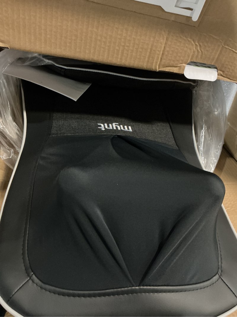 Condition photo showing Good Condition for shiatsu neck & back massager for chair, deep tissue kneading chair pad | adjustable neck rollers height & speed, full back massage with heat, spot chair massager pad, home office, men women gift black