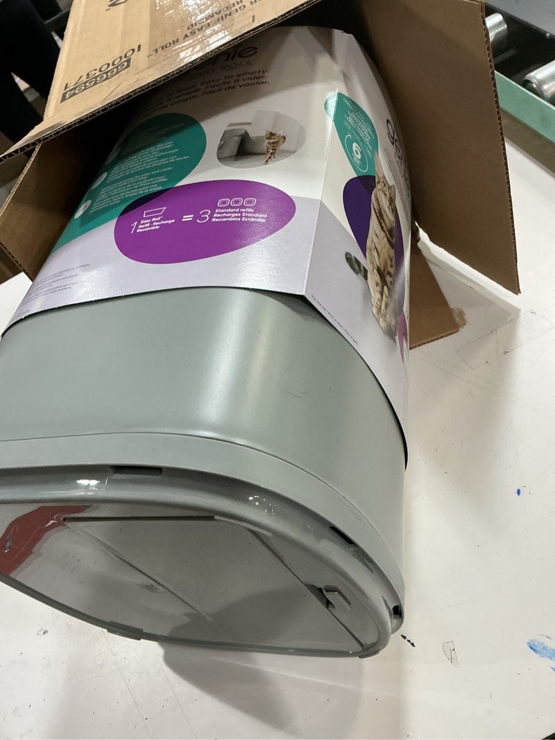 Condition photo showing As Is for Litter Genie Easy Roll Pail  Cat Litter Disposal System  Ultimate Odor Control  Includes 1 Refill