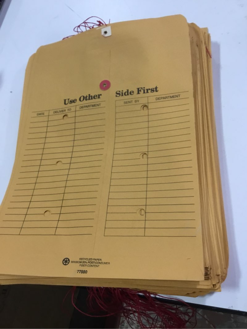 Condition photo showing As Is for Office Depot® Brand Interdepartment Envelopes, 10" x 13", Brown Kraft, Box Of 100