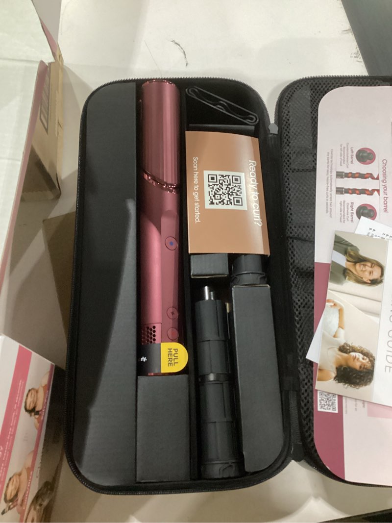 Condition photo showing Good Condition for shark flexstyle air styling & drying system, powerful hair dryer brush & multi-styler with auto-wrap curlers, diffuser, paddle brush, round brush, concentrator attachment, black cherry, hd457cr black cherry limited edition