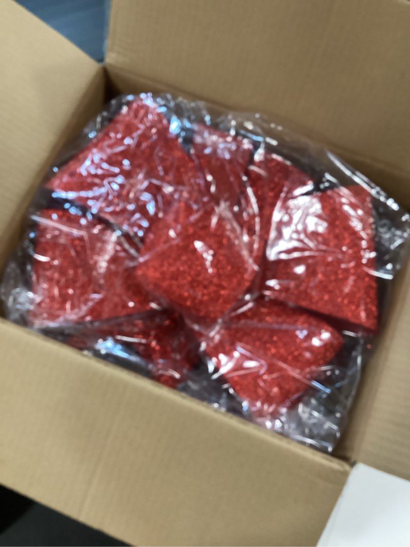 Condition photo showing New/Like New for Christmas Lighted Bows Decoration, 24 Inch Pre-Lit Red Bow Ornaments Holiday Party Decor for Home Indoor Outdoor Yard Garden Patio Front Door Stair Wreath Garland, 30 LED Lights, Set of 3