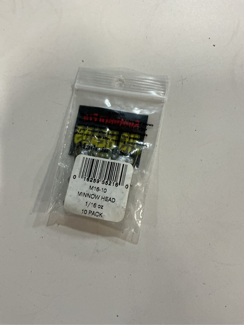 Condition photo showing New/Like New for southern pro unpainted minnow head #2 hook 1/16 ounce