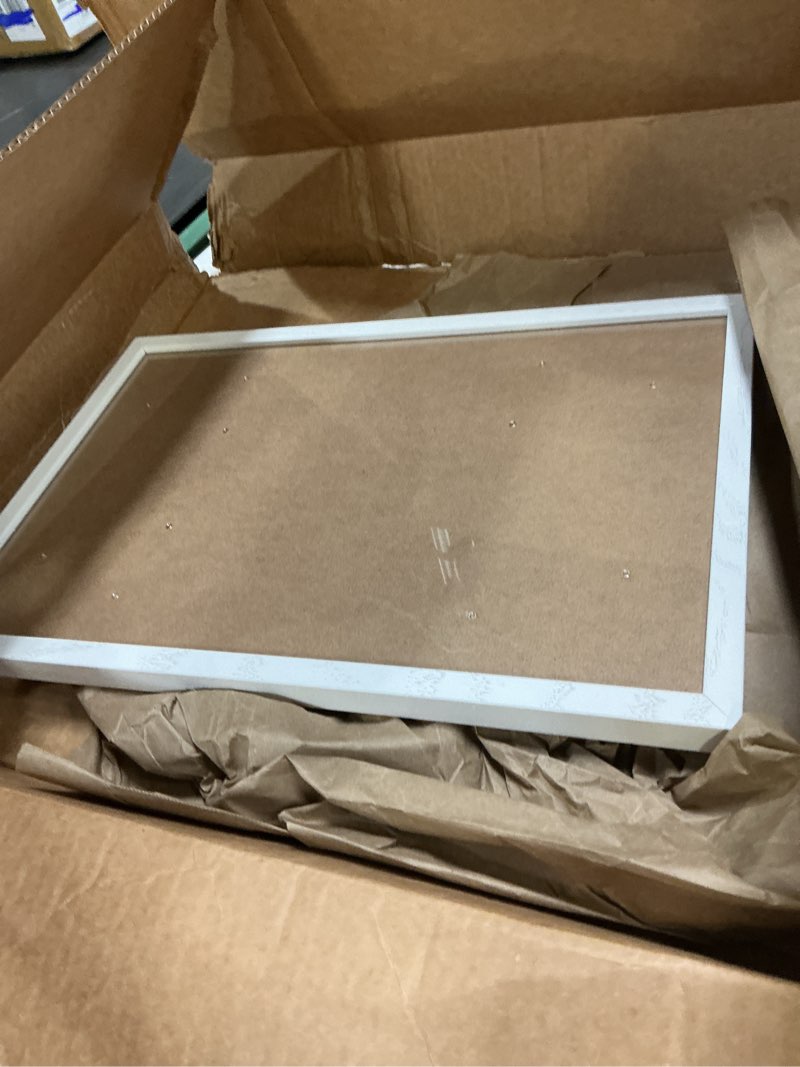 Condition photo showing Good Condition for homeforia 11x17 white wood frame, high end oak 17 x 11 white wooden picture frames with mat 8 by 12, 11x17 poster frame matted to 8x12 inch photo, 17x11 thin frames, tempered glass, wall kit, set of 1