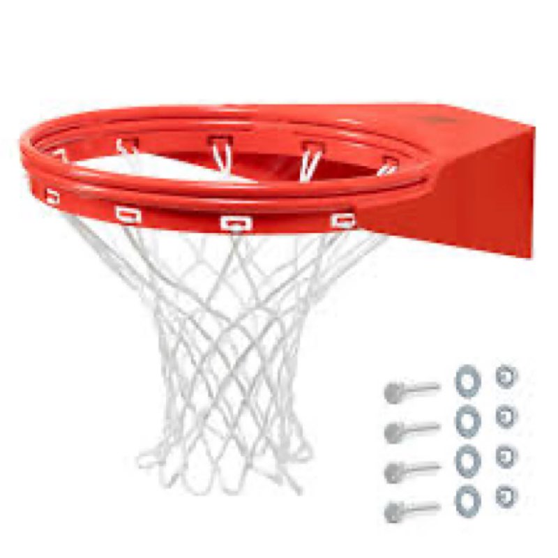 Goalsetter Double Ring Static Basketball Rim Includes Mounting Hardware and Nylon Net,Orange
