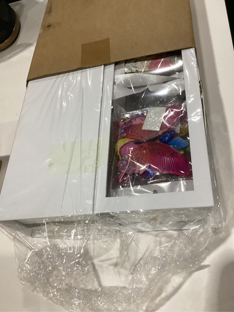 Condition photo showing Good Condition for gilprop 2 pack empty mom flower gift box for mother's day moms letter shaped empty bouquet box with 2 pcs 3d floral greeting card 24 3d butterfly 50 crystal pins for mother grandma(black,mom) black mom