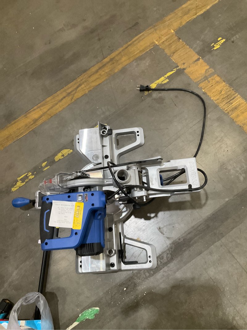 Condition photo showing As Is for kobalt compact 7-1/4-in 10-amp single bevel sliding compound corded miter saw