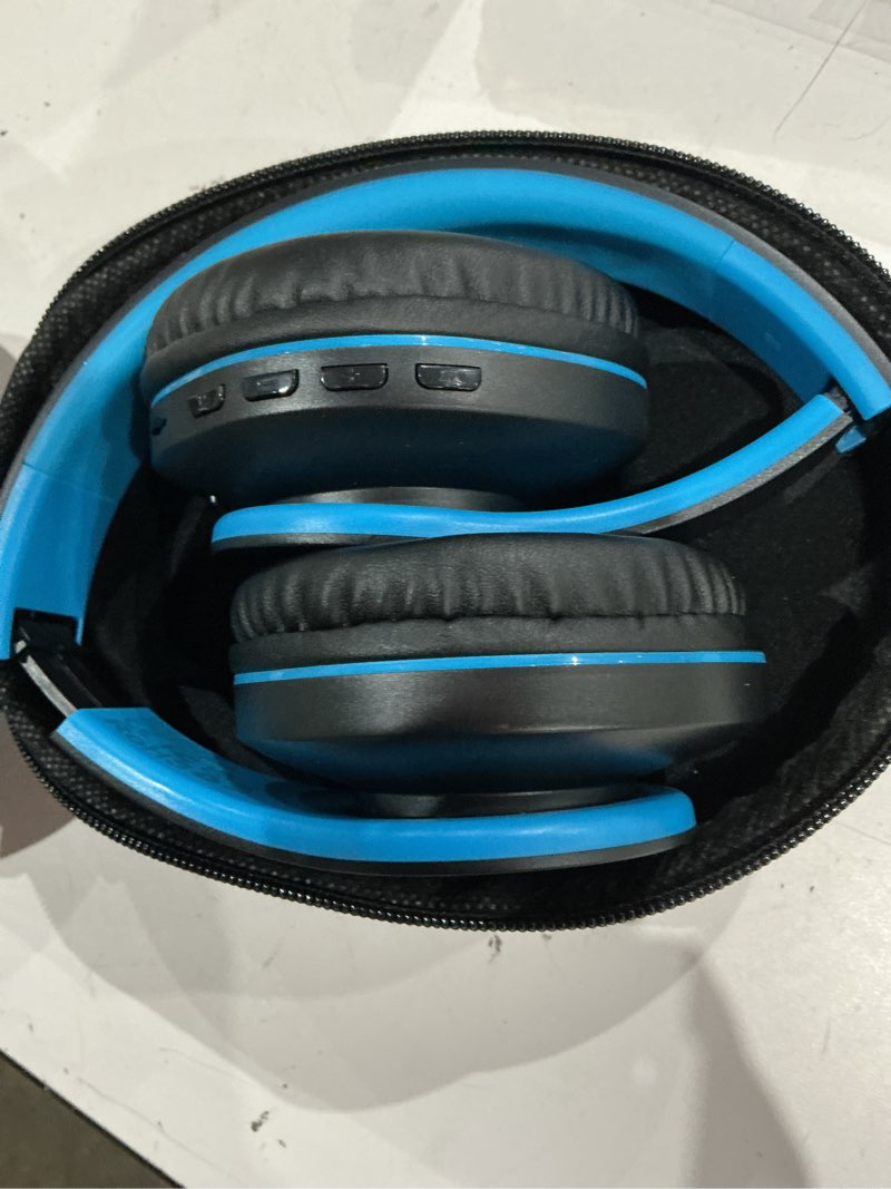 Condition photo showing Good Condition for zihnic bluetooth headphones over-ear, foldable wireless and wired stereo headset micro sd/tf, fm for cell phone,pc,soft earmuffs &light weight for prolonged wearing (black/blue)