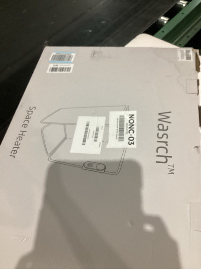 Condition photo showing As Is for Portable Space Heater for Office & Home, Safe for Legs, Ankles, Foldable Silent and Energy Efficient With Thermostat & Timer and Auto Shut Off