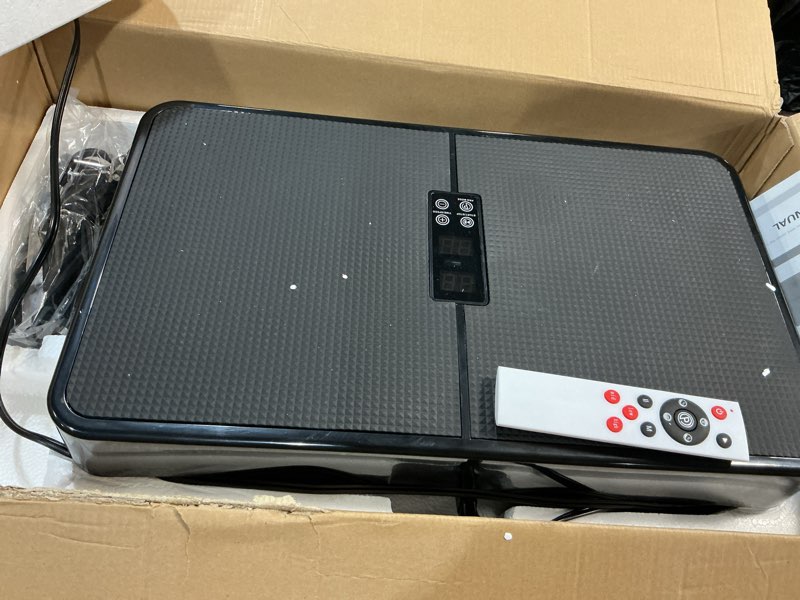 Condition photo showing Good Condition for vibration plate exercise machine, whole body vibrating plate for lymphatic drainage, 400 lbs weight capacity platform with 99 speeds and 5 modes switching exercise machines (black)