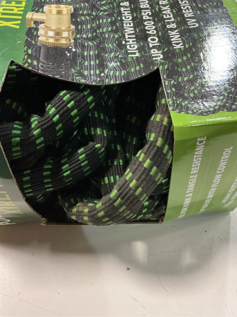 Condition photo showing As Is for flex-able hose flex-able xtreme hose 100ft - kink free, expandable, heavy duty, green