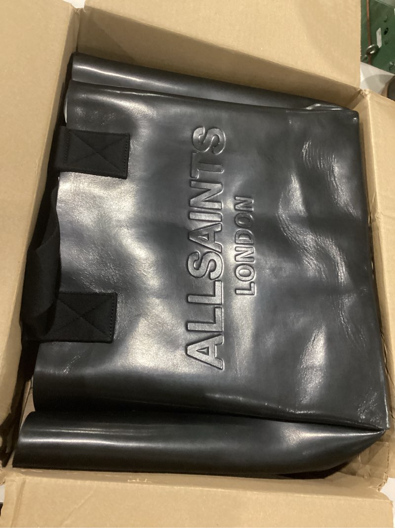 Condition photo showing Good Condition for allsaints women's w054xb izzy leather tote black one size