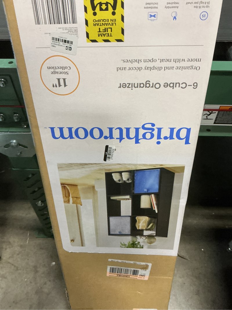 Condition photo showing New/Like New for 11" 6-cube book shelf black - brightroom™
