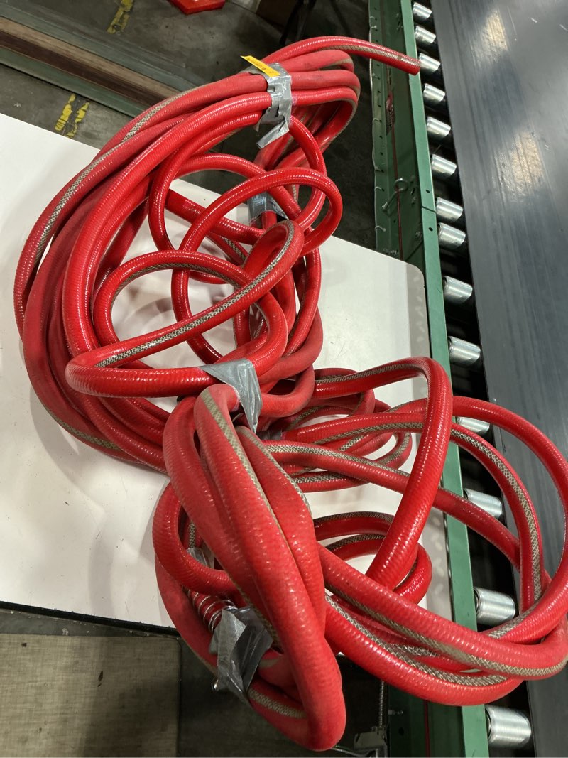Condition photo showing As Is for project source 1/2-in x 50-ft light -duty vinyl green hose