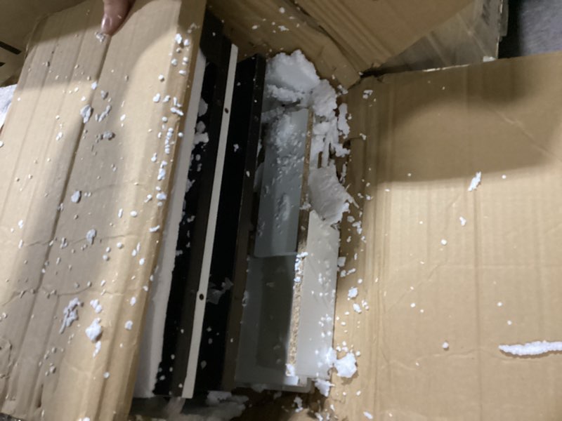 Condition photo showing Good Condition for EasyPAG Mail Organizer Countertop, Wood Literature Organizer with Adjustable Shelves, Student Classroom Mailbox for School, Desktop Paper Sorter for Office Home, 48 Compartments, Black/White 48 Slots Black/White