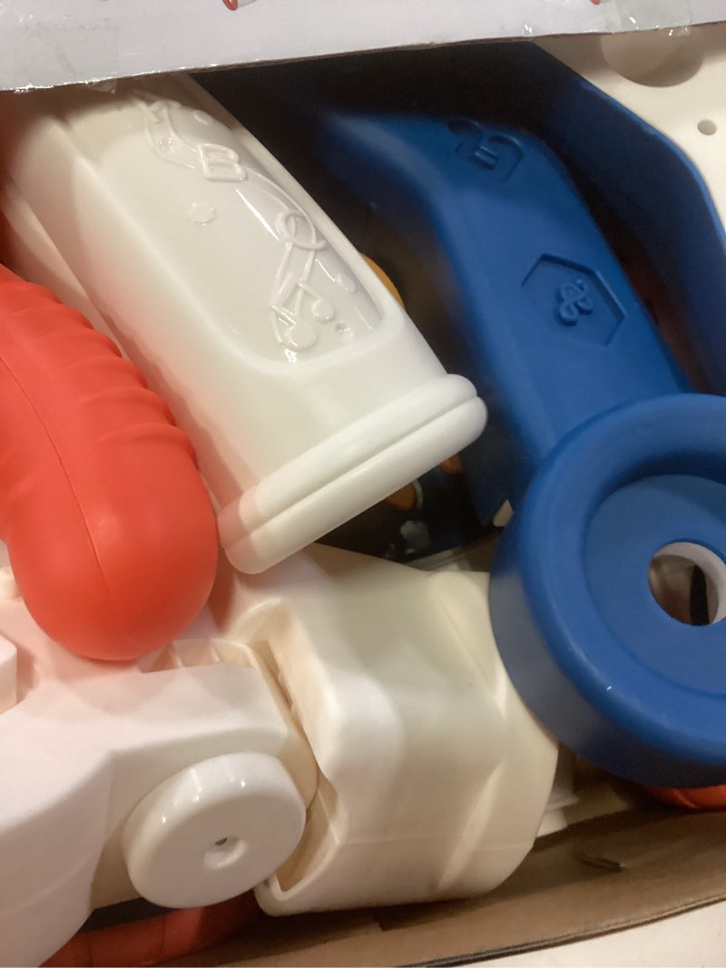 Condition photo showing Good Condition for hyes 5 in 1 baby push walker for baby boy, activity center learning to walk, sit to stand, early learning push toys for infant 12 months, walking toys gift for toddler boys, blue navy blue