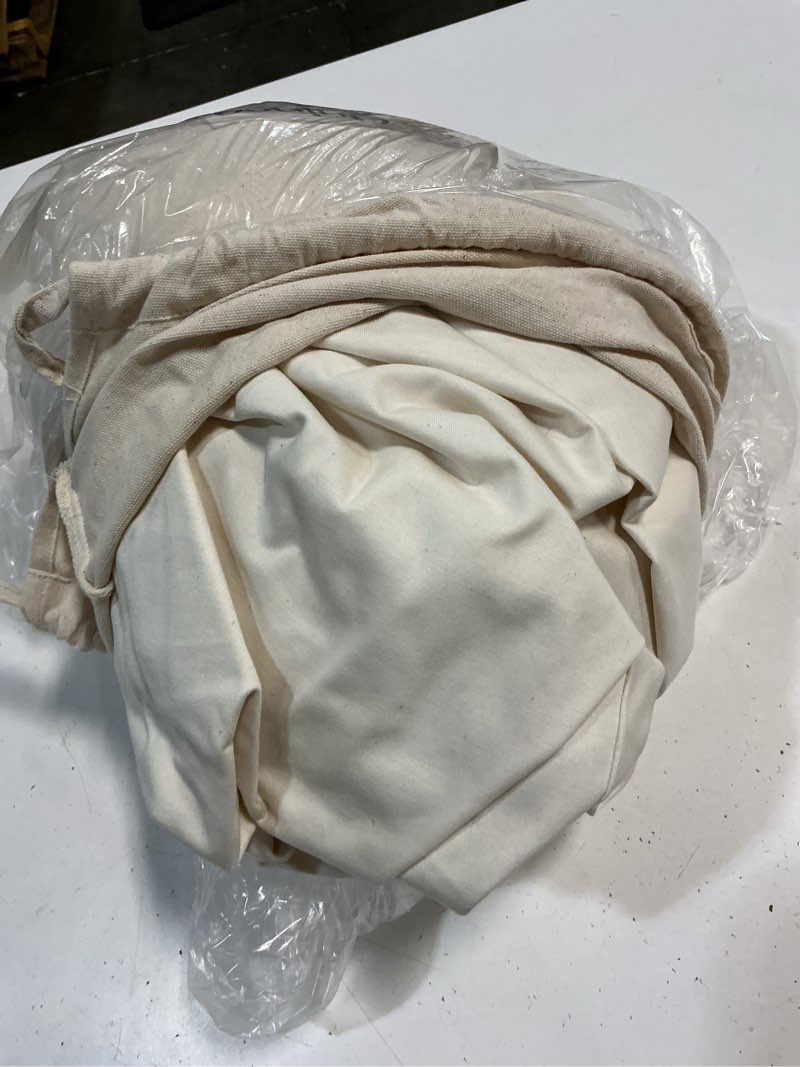 Condition photo showing As Is for quince organic waterproof mattress protector, king, natural