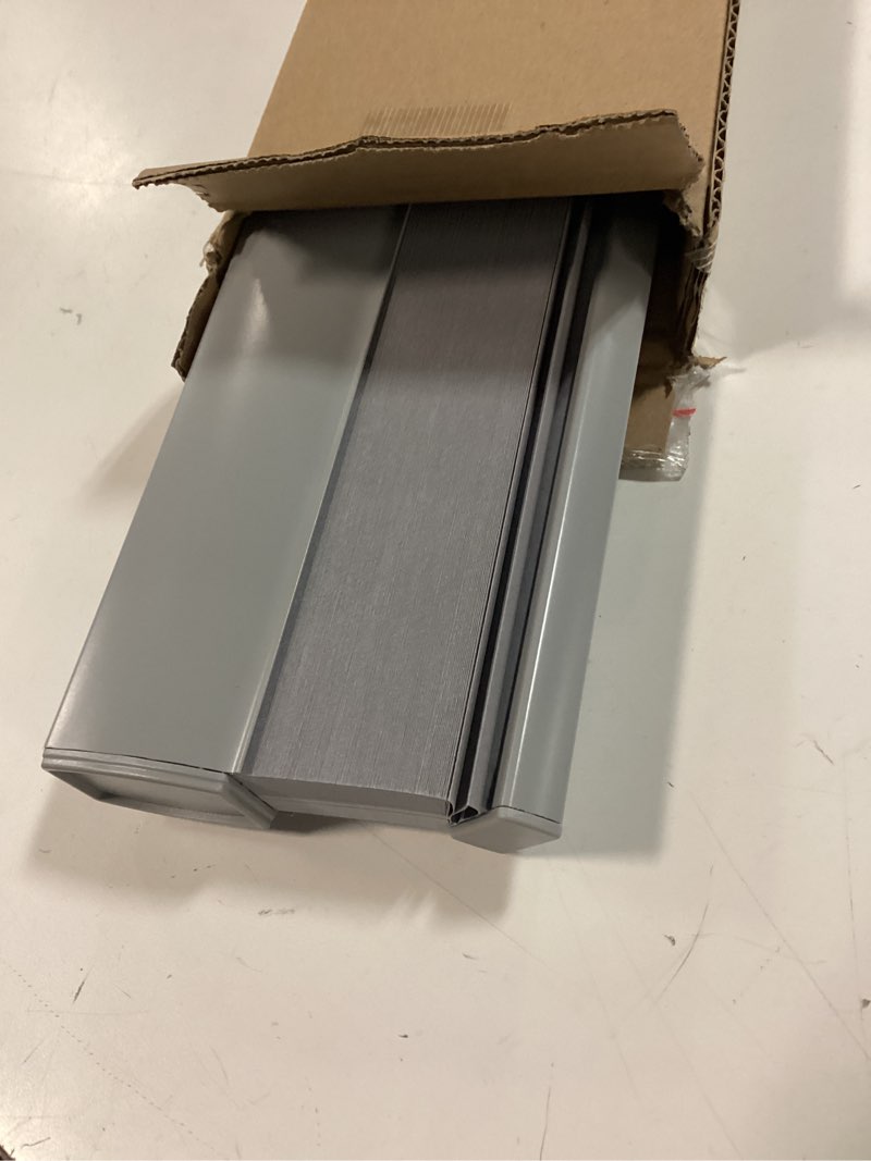 Condition photo showing Good Condition for No Drill Cellular Shades for Indoor Windows, Thermal Insulating & Noise Reducing Honeycomb Blinds, Free Stop Cordless Blackout Shades, Grey,18 1/2" W x 64" H 18 1/2"W x 64"H Grey(blackout)