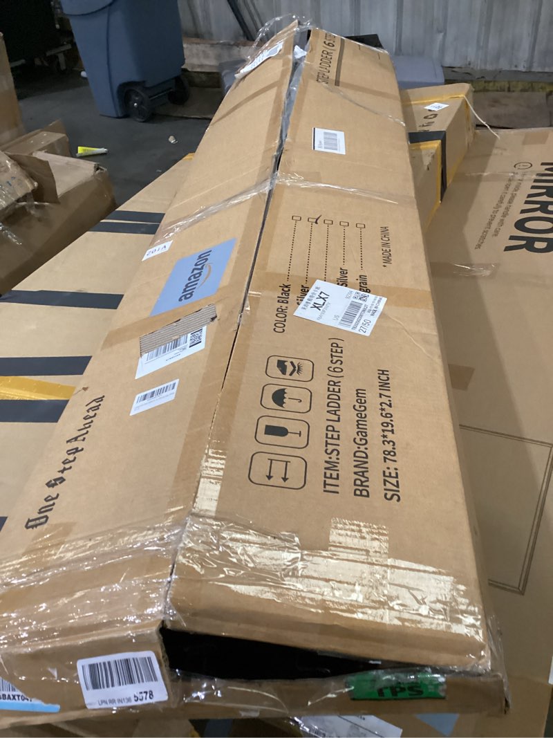 Condition photo showing As Is for amazon basics smart box spring bed base, 5-inch height mattress foundation, tool-free easy assembly, king, 79" x 75.5" x 5", white
