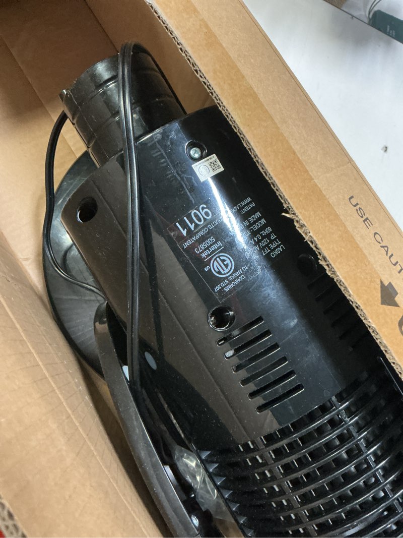 Condition photo showing As Is for LASKO Apex Tower Fans Oscillating Quiet 42" - 29 ft/s Airflow, 28 dB, 90° Oscillation, 12H Timer, Air Filter for Hair & Dust, Remote, Black, Floor Fans for Home Bedroom, RST200