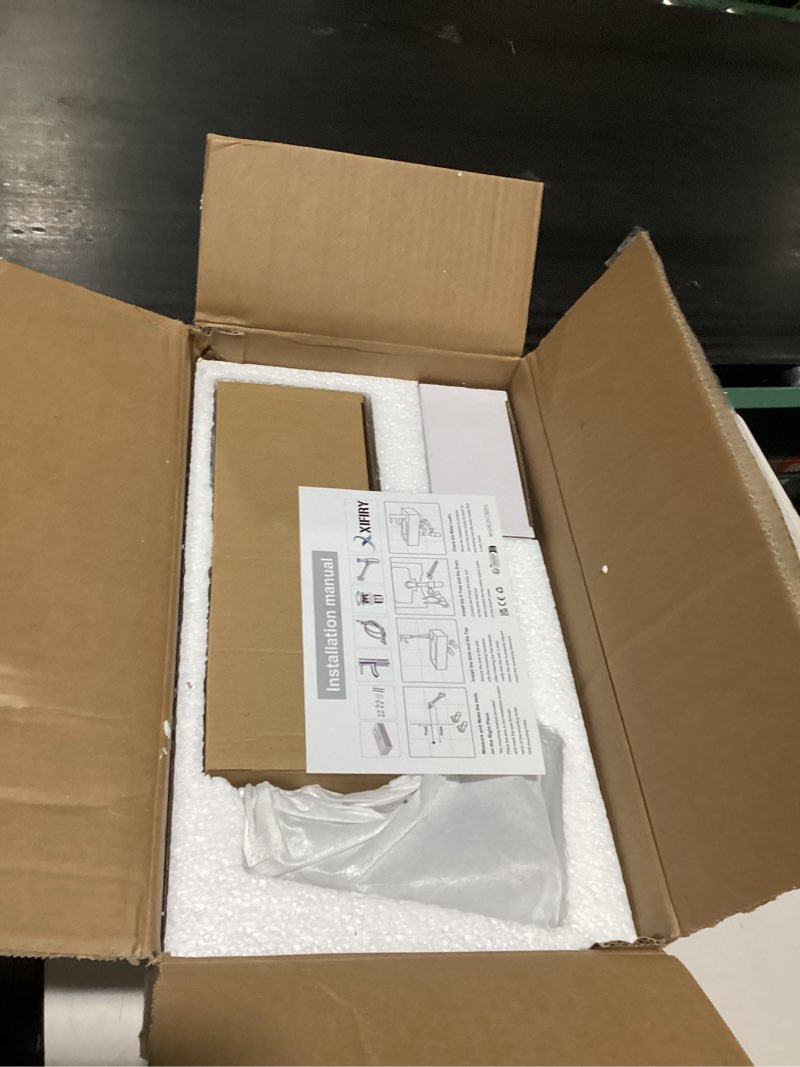 Condition photo showing As Is for Wall Hung Basin Sink Small Cloakroom Basin Rectangle Ceramic Wash Basin Left Hand with Tap & Drain(Art Deco)