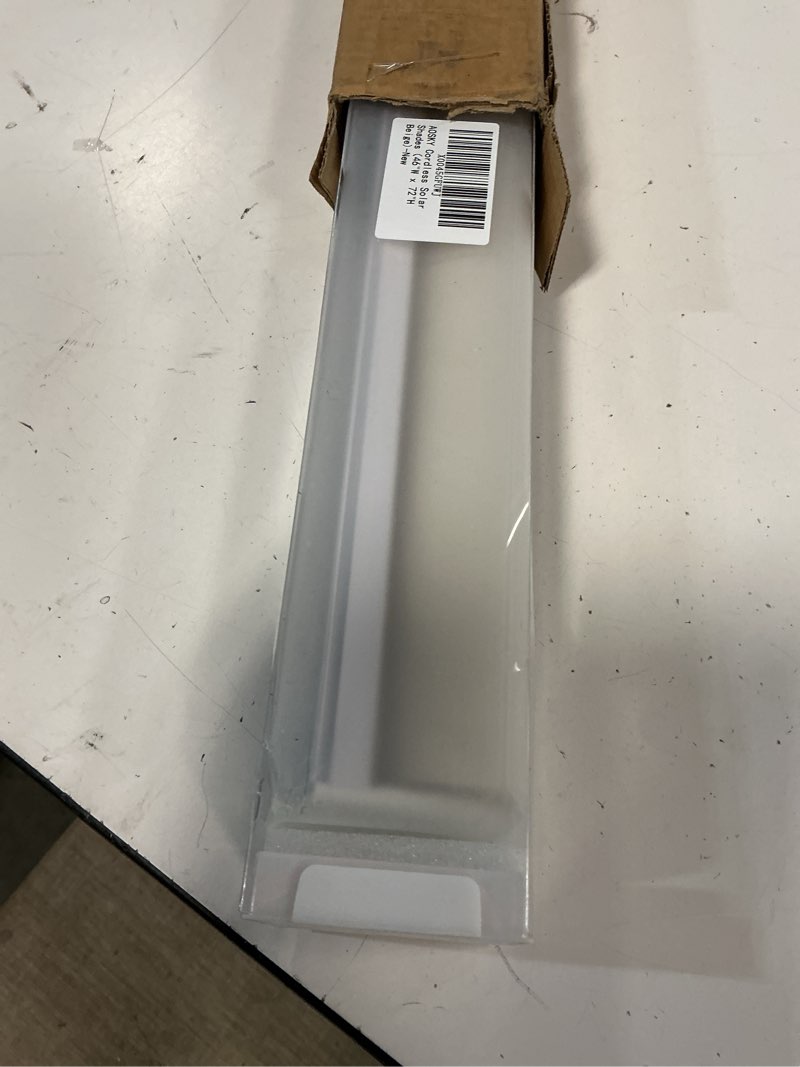 Condition photo showing Good Condition for aosky cordless roller shades for windows light filtering shades with 5% openness solar screen semi sheer roller blinds uv protection for office and home. easy to install 46" w x 72" h (beige) 46"w x 72"h beige