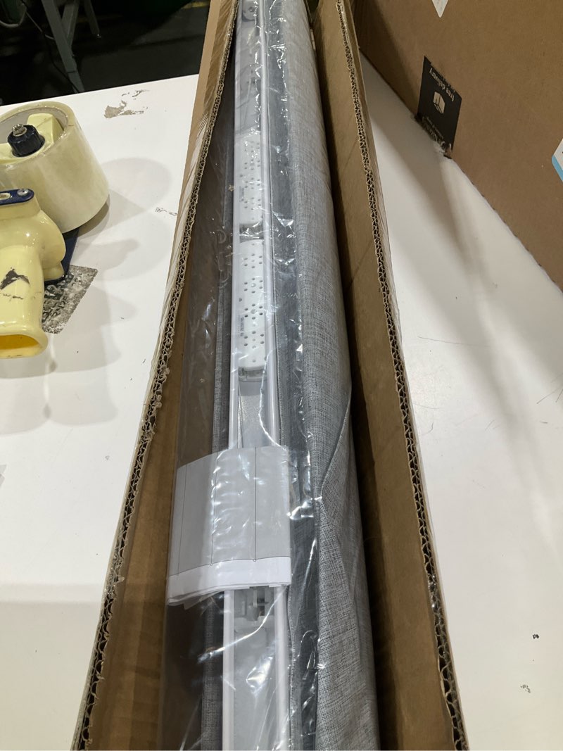 Condition photo showing Good Condition for lazblinds no drill roman shades for windows, cordless light filtering window shades with uv protection, polyester fabric for bedroom & living room, 33" w x 64" h, grey light filtering - grey 33"w x 64"h