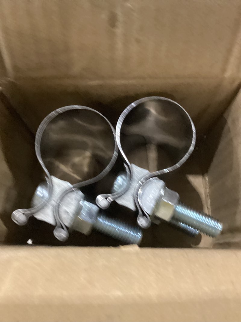 Condition photo showing New/Like New for 2Pcs 1.5inch Butt Joint Exhaust Band Clamp Stainless Steel Exhaust Muffler Clamp For Exhaust Pipes Muffler Ends And Exhaust System Connection (40MM)
