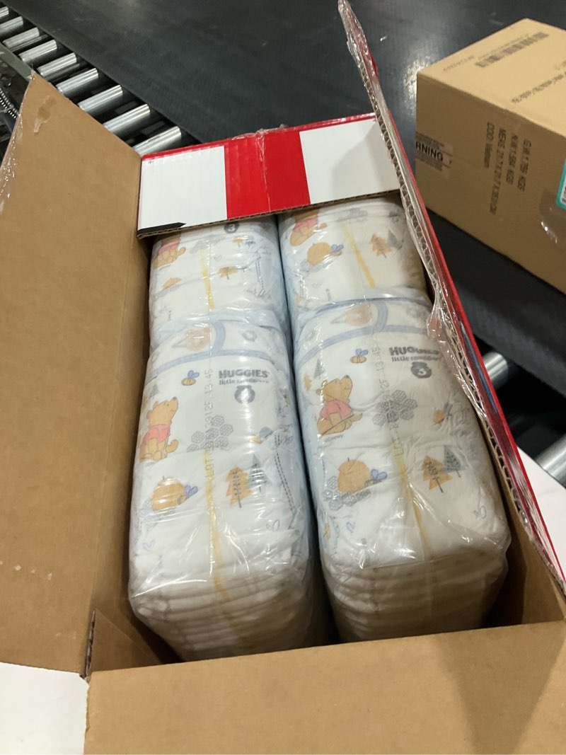 Condition photo showing Good Condition for Huggies Size 3 Diapers, Little Snugglers Baby Diapers, Size 3 (16-28 lbs), 136 Count Size 3 136