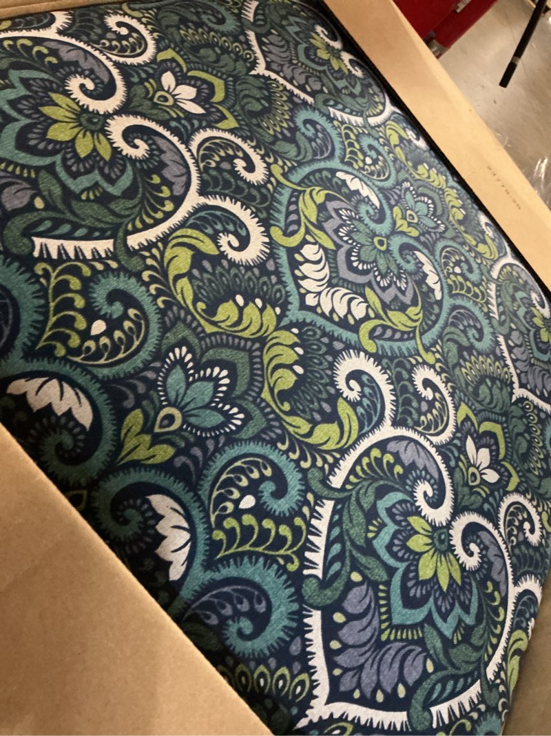 Condition photo showing Good Condition for arden outdoor chaise cushion, 22 x 77, rain-proof, fade resistant aqua leala 77" x 22" aqua leala