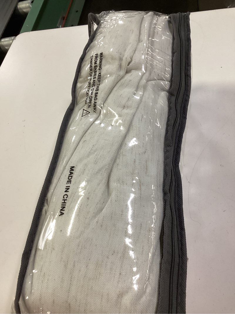 Condition photo showing New/Like New for extra wide 60 inch width 100% blackout curtains 102 inches long for living room bedroom room darkening linen pinch pleated thermal insulated dual layer cream window sliding door drapes 60x102 1 panel natural linen 60"w x 102"l (pack of 1)