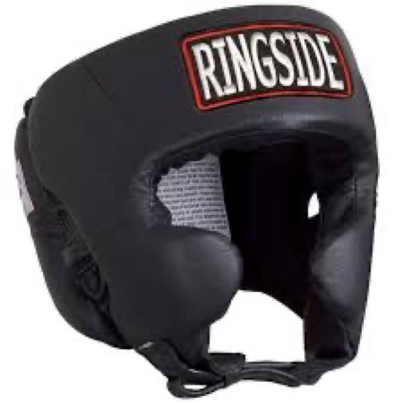 Ringside Competition Boxing Headgear, USA Boxing-Approved Leather Headgear with Cheek Protection, Gr