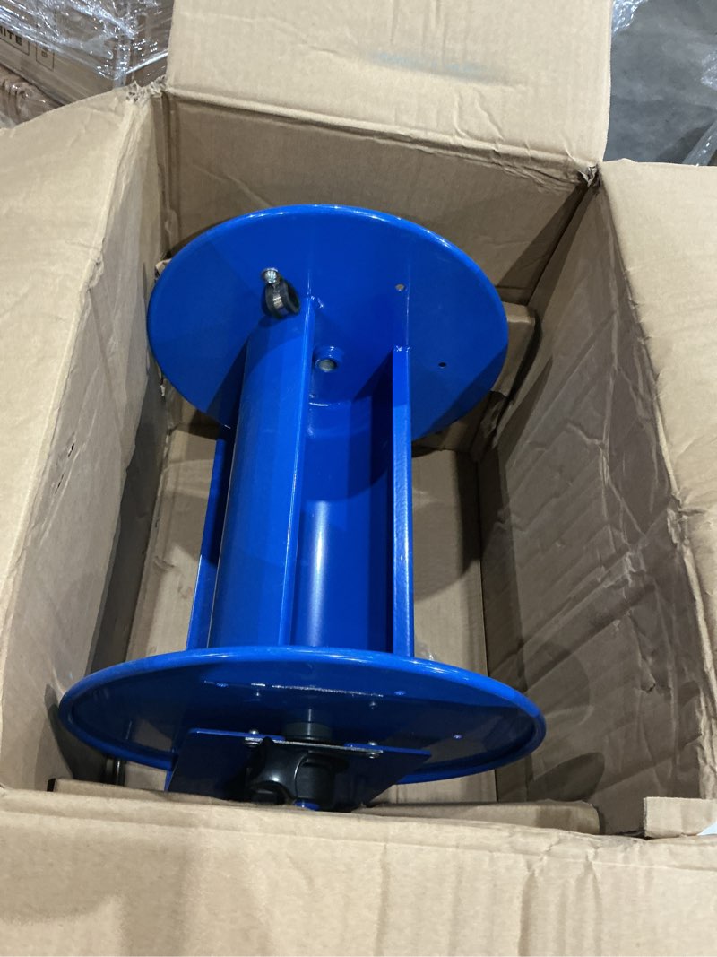 Condition photo showing Good Condition for mekoh pressure washer hose reel 150ftx3/8”, 300ftx1/4” manual power washer hose reel with m22 14mm fitting,4500psi heavy duty hose reel for water,high pressure metal reel with wall/van/trailer mount