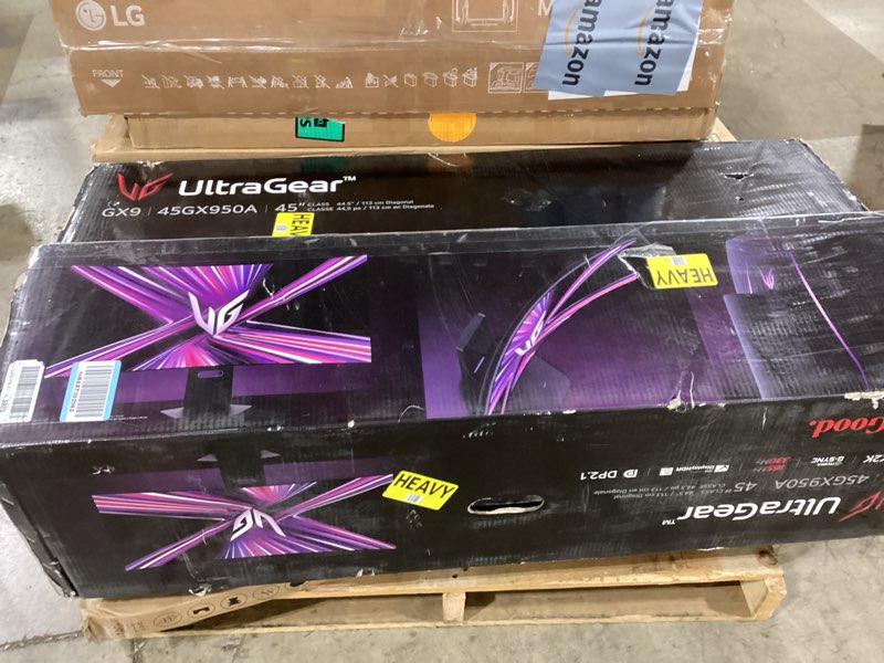 Condition photo showing Brand New for lg 45gx950a-b 45-inch ultragear 5k2k wuhd (5120 x 2160) oled curved gaming monitor, dual-mode, 165hz, 0.03ms, nvidia g-sync, amd freesync premium pro, hdr true black 400, usb type-c 90w, dp2.1