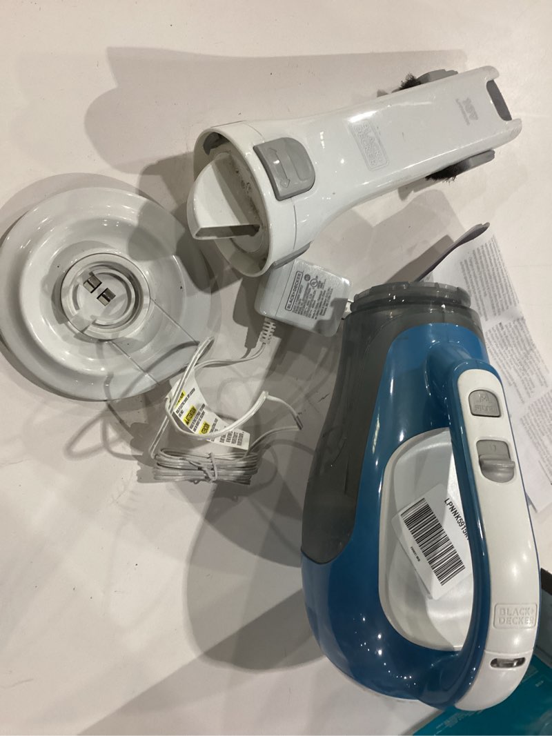 Condition photo showing As Is for *Not Tested* BLACK+DECKER dustbuster AdvancedClean Handheld Vacuum Cordless, Compact Home and Car Vacuum with Crevice Tool ,Rotating Nozzle and Charging Station, Large Dust Bowl (CHV1410L)