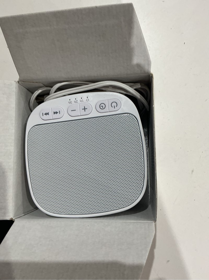 Condition photo showing Good Condition for magicteam sleep sound white noise machine with 40 natural soothing sounds and memory function 32 levels of volume powered by ac or usb and sleep timer sound therapy for baby kids adults (b-white)