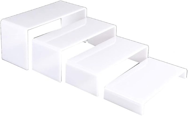 Dessert Table (Color : White, Size : Rectangle) 3 pcs