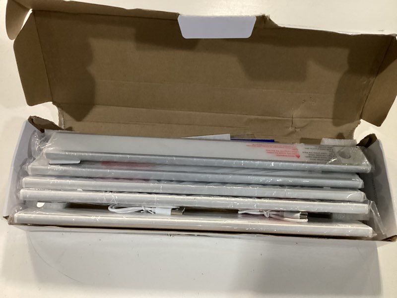 Condition photo showing New/Like New for 5-pack 14“ under cabinet lighting, upgraded 3200mah rechargeable under cabinet lights wireless, led motion sensor light indoor closet lights under-counter light fixtures for kitchen, hallway, pantry 6500k-5pack 14 inch