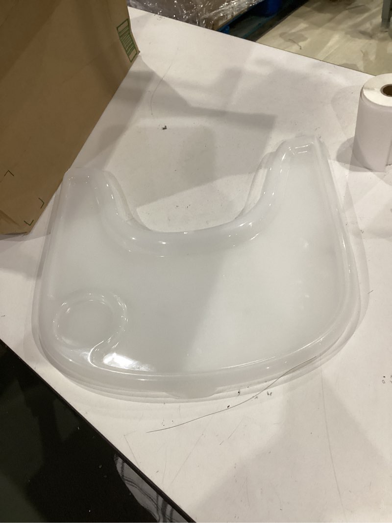 Condition photo showing Good Condition for high chair tray cover compatible with stokke tripp trapp chair with cup holder - smooth surface and strong suction - made with food-safe plastic (bpa bps bpf lead phthalate free) - clear