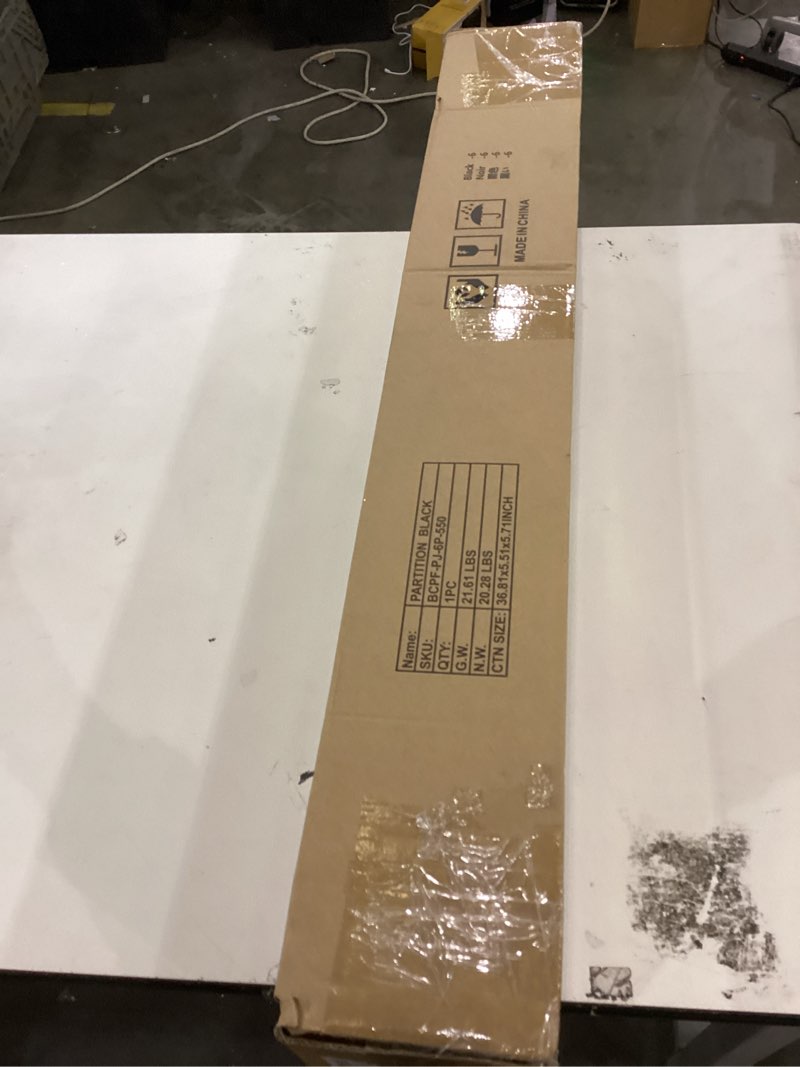 Condition photo showing New/Like New for Room Divider 6FT Portable Room Dividers and Folding Privacy Screens, 132'' W Fabric Divider for Room Separation, 6 Panel Partition Room Dividers Freestanding Wall Divider Screen for Dorm Studio Office 6 Panel-132'' Black