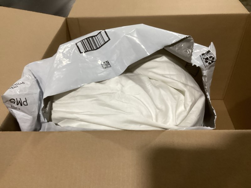 Condition photo showing As Is for Wedge Pillow – Down Alternate Back Pillow with Removable Cover for Easy Cleaning – for Reading, Acid Reflux, and More by Lavish Home (White)