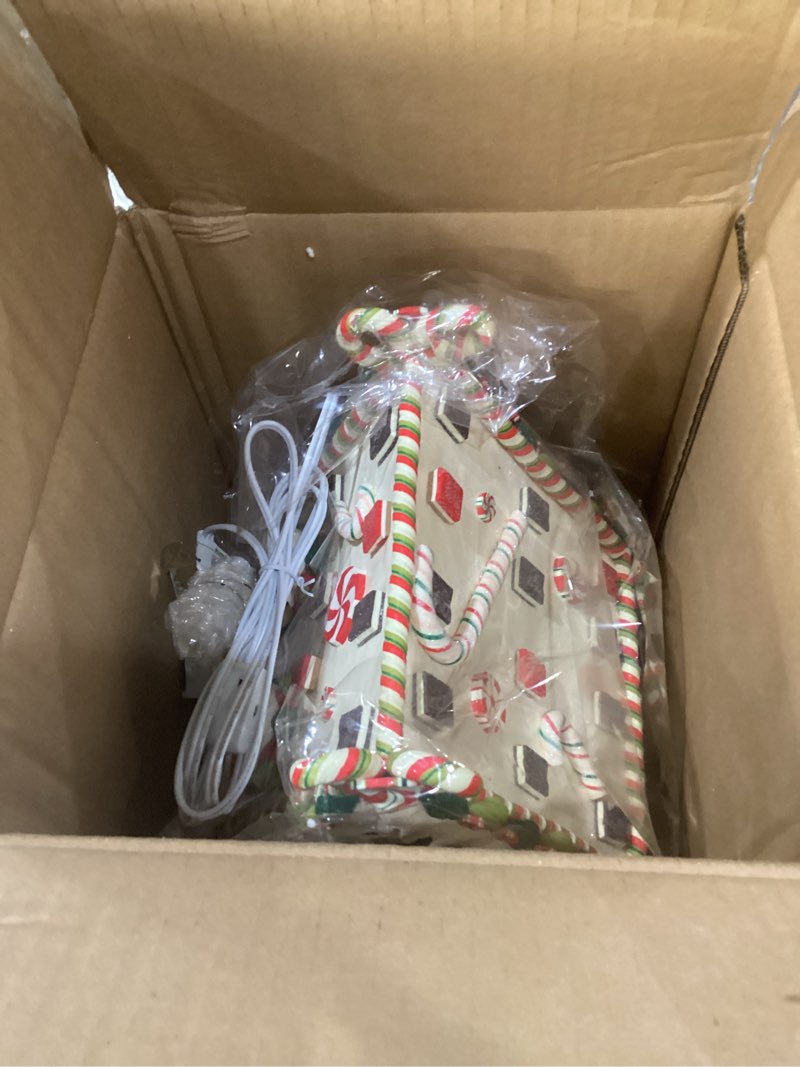 Condition photo showing Good Condition for Kurt Adler J3579 Claydough and Metal Cookie and Candy Lighted Decoration, 13-1/4-Inch Gingerbread House, Multi-Colored