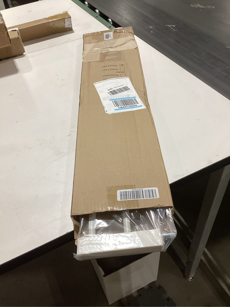 Condition photo showing New/Like New for BABELIO Metal Baby Gate Extender, 5.5inch (14cm) White Baby Gates Extension Extra Wide Accessories for Stairs & Doorways, NO Need Tools NO Drilling,30" Tall 30" High, 5.5" Wide Extension White