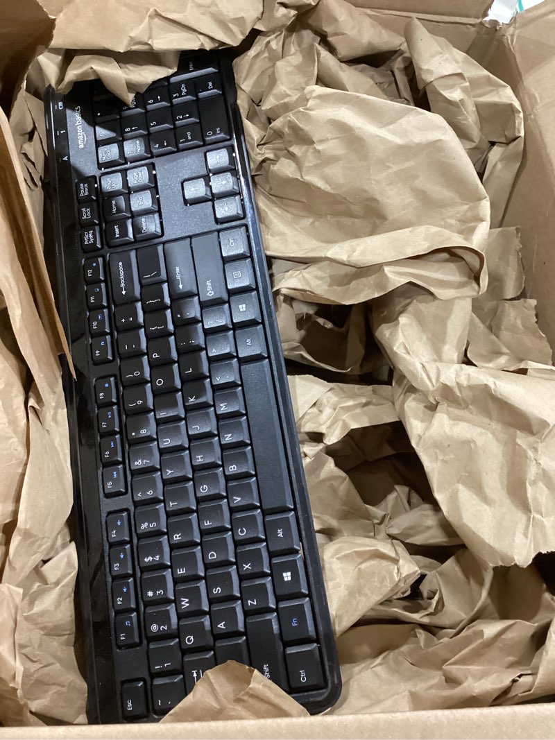 Condition photo showing Good Condition for Amazon Basics Modern Wireless Keyboard with Numeric Keypad, Compact US Layout (QWERTY), 2.4GHz, Black