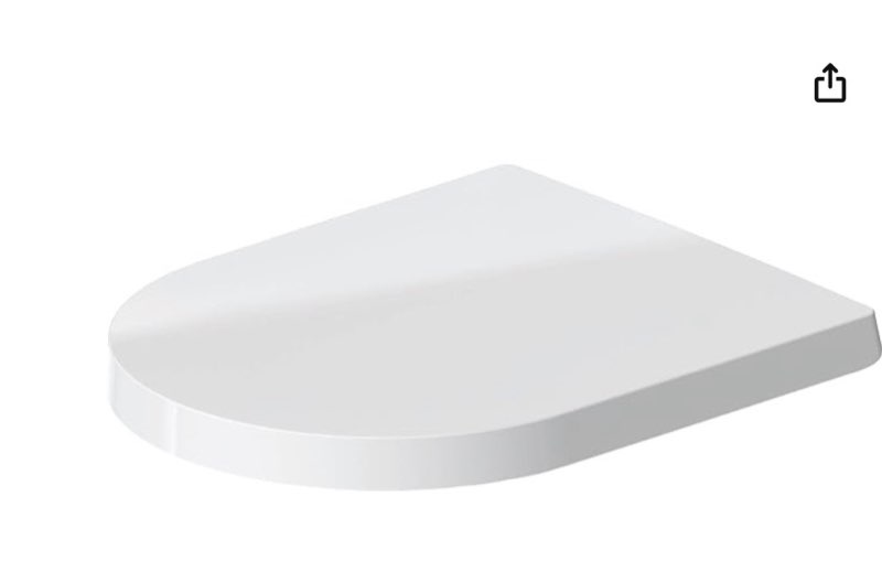 Seat and cover ME by STARCK white hinges ss w. automatic closure