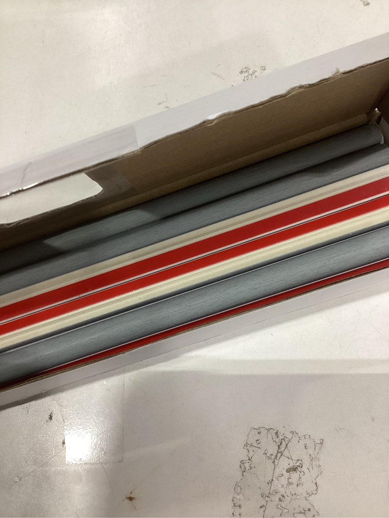 Condition photo showing Good Condition for Tilingview 10-Pcs Peel and Stick Tile Edge Trim, 12in Self-Adhesive Tile Edging Decorative Pencil Tile, PVC Molding Tile Trim for Backsplash (Grey)