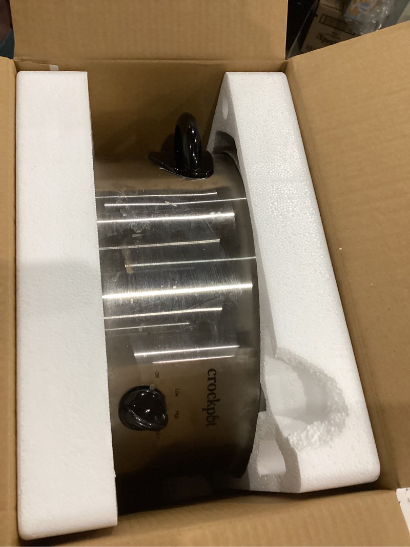 Condition photo showing As Is for Crockpot SCV700-CH-BR Slow Cooker 7 quarts Charcoal 7qt Charcoal